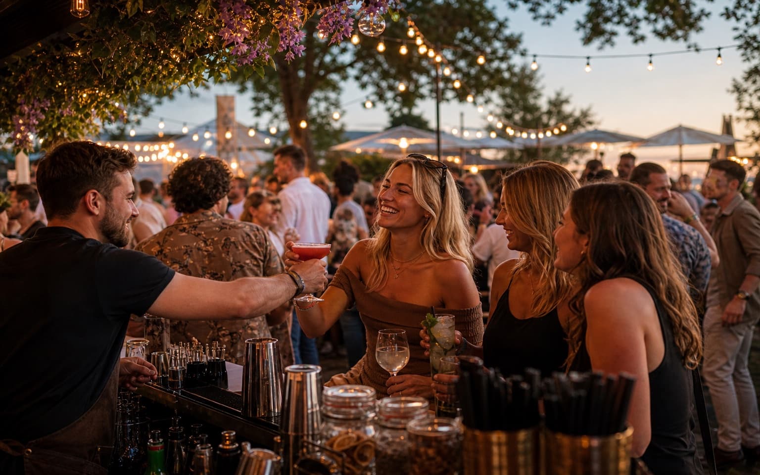 Pop-up bar and temporary event ordering with Digame
